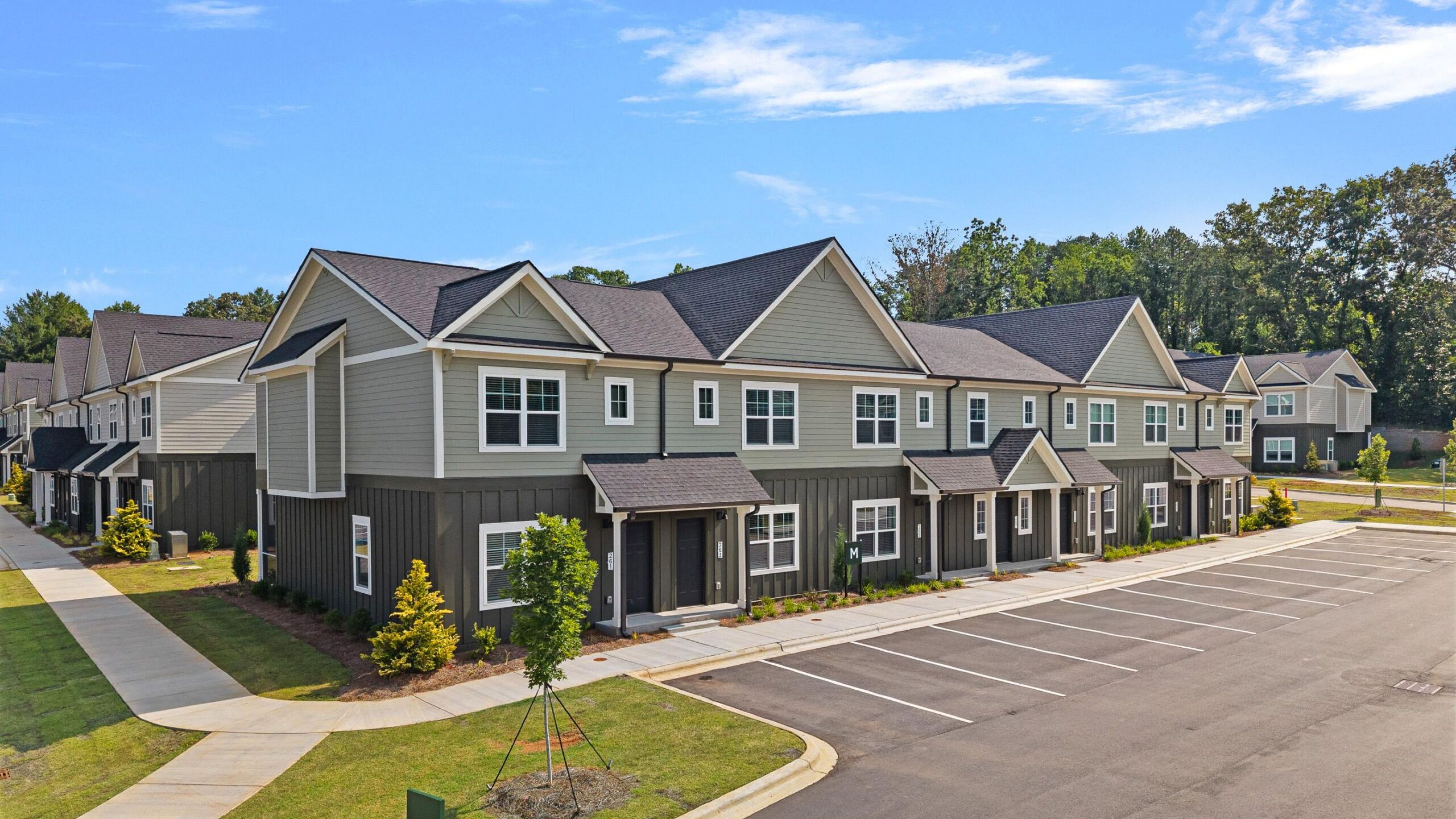 Encore at Reems Creek aerial view with surrounding trees